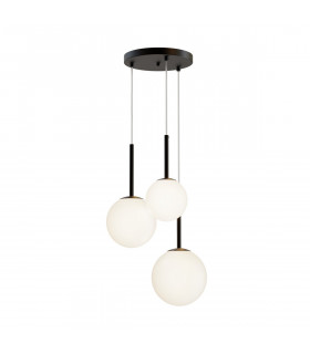 Maytoni Basic Form Modern 3 Light Cluster Pendant Ceiling Light Matt Black E14-2