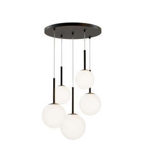Maytoni Basic Form Modern 5 Light Cluster Pendant Ceiling Light Matt Black E14-2