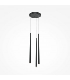 Maytoni Cascade Modern 3 Light Cluster Pendant Ceiling Light Black Integrated LED 4000K-1