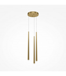 Maytoni Cascade Modern 3 Light Cluster Pendant Ceiling Light Brass Integrated LED 4000K-1