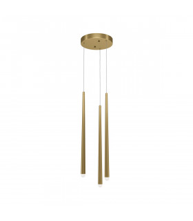 Maytoni Cascade Modern 3 Light Cluster Pendant Ceiling Light Brass Integrated LED 4000K-2