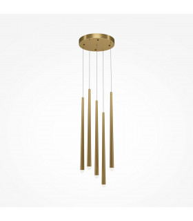 Maytoni Cascade Modern 5 Light Cluster Pendant Ceiling Light Brass Integrated LED 4000K-1