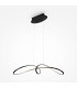 Maytoni Curve Modern Integrated LED Pendant Ceiling Light Black 4000K-1