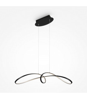 Maytoni Curve Modern Integrated LED Pendant Ceiling Light Black 4000K-1