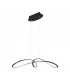 Maytoni Curve Modern Integrated LED Pendant Ceiling Light Black 4000K-2