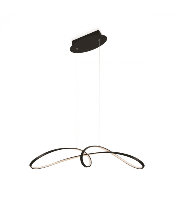 Maytoni Curve Modern Integrated LED Pendant Ceiling Light Black 4000K-2