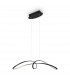 Maytoni Curve Modern Integrated LED Pendant Ceiling Light Black 4000K-3