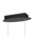 Maytoni Curve Modern Integrated LED Pendant Ceiling Light Black 4000K-4