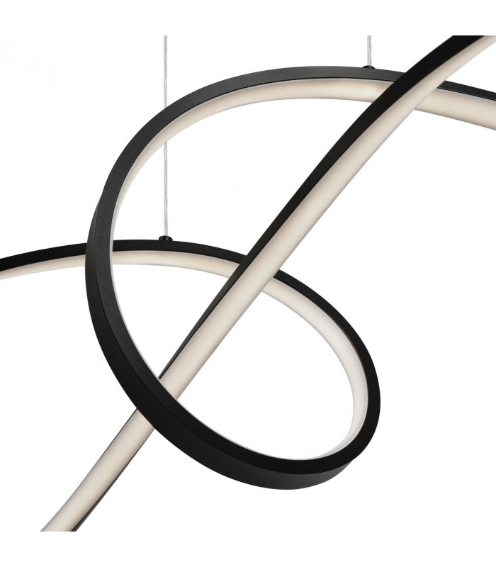 Maytoni Curve Modern Integrated LED Pendant Ceiling Light Black 4000K-5