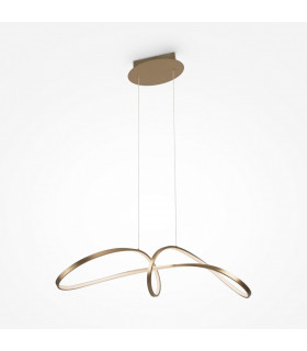 Maytoni Curve Modern Integrated LED Pendant Ceiling Light Gold 4000K-1