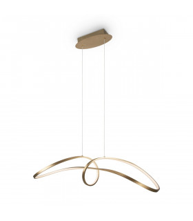 Maytoni Curve Modern Integrated LED Pendant Ceiling Light Gold 4000K-2