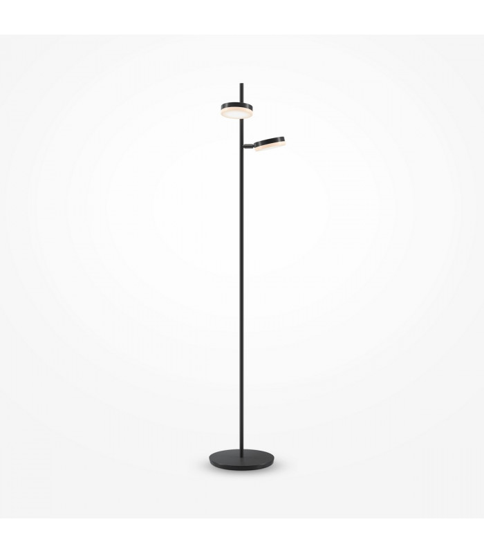 Maytoni Fad Modern 2 Light Dimmable LED Integrated Floor Lamp Matt Black 3000K-1