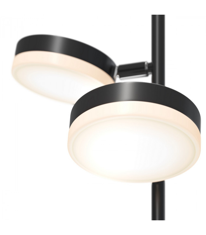 Maytoni Fad Modern 2 Light Dimmable LED Integrated Floor Lamp Matt Black 3000K-3