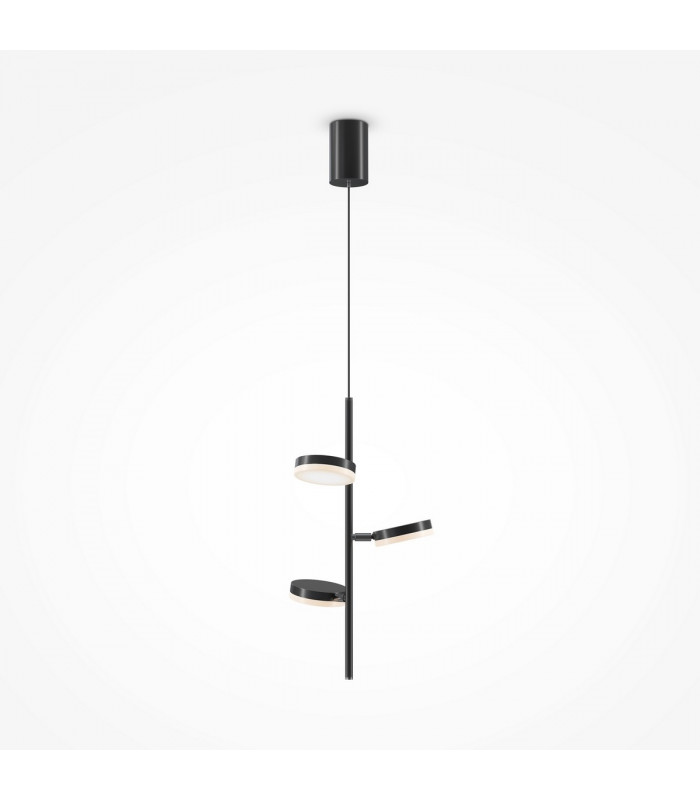 Maytoni Fad Modern 3 Light Integrated LED Pendant Ceiling Light Matt Black 3000K-1