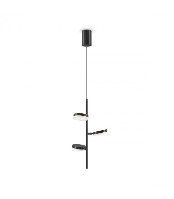 Maytoni Fad Modern 3 Light Integrated LED Pendant Ceiling Light Matt Black 3000K-2
