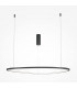 Maytoni Glint Modern Integrated LED Pendant Ceiling Light Black 80cm 3000K-1