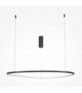 Maytoni Glint Modern Integrated LED Pendant Ceiling Light Black 80cm 3000K-1
