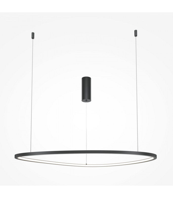 Maytoni Glint Modern Integrated LED Pendant Ceiling Light Black 80cm 3000K-1