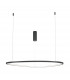 Maytoni Glint Modern Integrated LED Pendant Ceiling Light Black 80cm 3000K-2