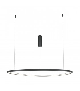 Maytoni Glint Modern Integrated LED Pendant Ceiling Light Black 80cm 3000K-2