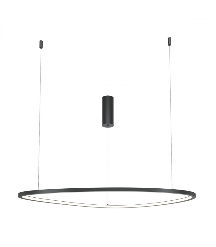 Maytoni Glint Modern Integrated LED Pendant Ceiling Light Black 80cm 3000K-2