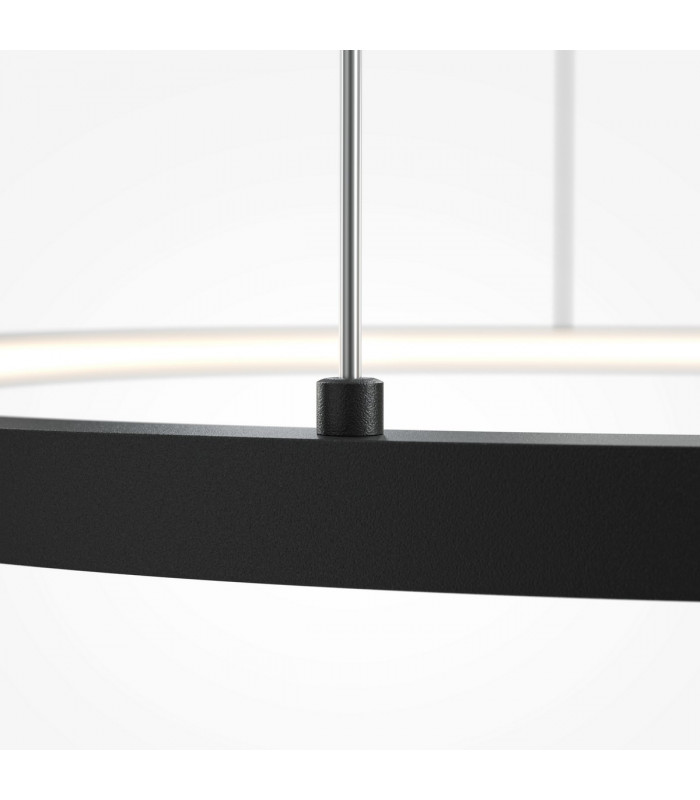 Maytoni Glint Modern Integrated LED Pendant Ceiling Light Black 80cm 3000K-4