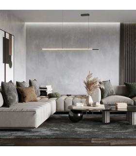Maytoni Halo Modern 2 Light Integrated LED Pendant Ceiling Light Black 4000K-2