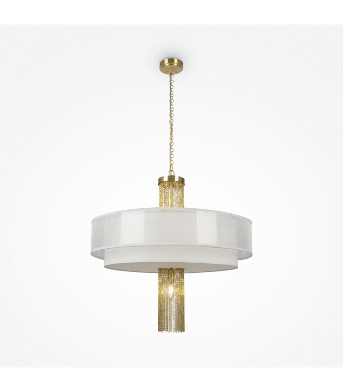 Maytoni Impressive Modern 5 Light Cylindrical Pendant Ceiling Light Gold E14-1