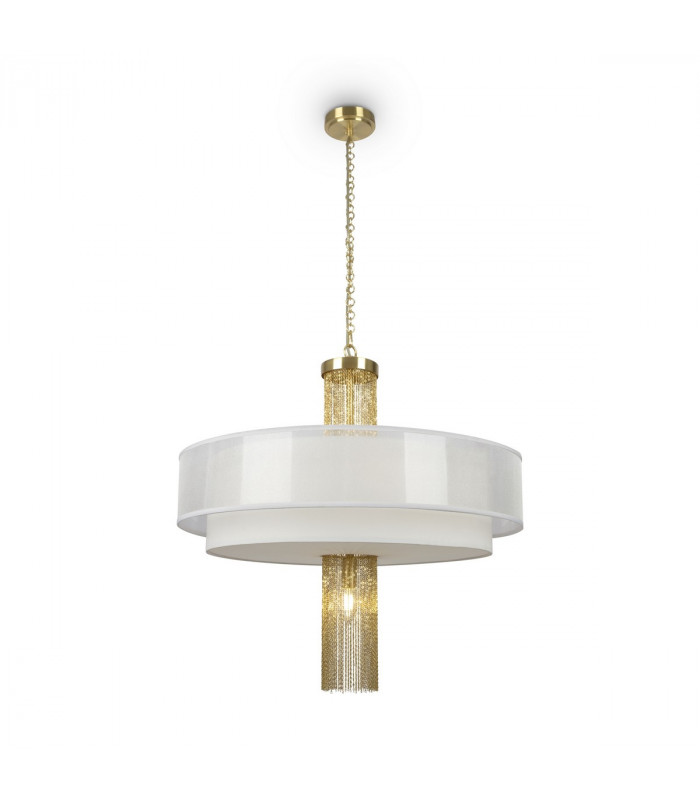 Maytoni Impressive Modern 5 Light Cylindrical Pendant Ceiling Light Gold E14-3