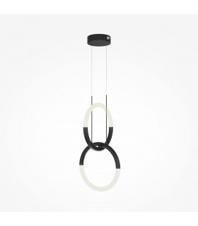 Maytoni Node Modern 2 Light Integrated LED Pendant Ceiling Light Black 3000K-1