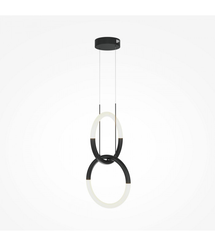 Maytoni Node Modern 2 Light Integrated LED Pendant Ceiling Light Black 3000K-1