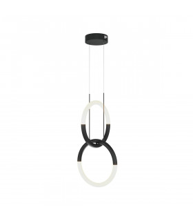 Maytoni Node Modern 2 Light Integrated LED Pendant Ceiling Light Black 3000K-2