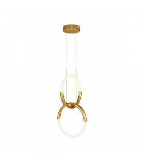 Maytoni Node Modern 2 Light Integrated LED Pendant Ceiling Light Gold 3000K-2