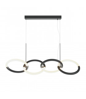 Maytoni Node Modern 4 Light Bar Pendant Ceiling Light Black Integrated LED 3000K-2