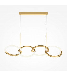 Maytoni Node Modern 4 Light Bar Pendant Ceiling Light Gold Integrated LED 3000K-1