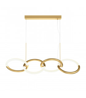 Maytoni Node Modern 4 Light Bar Pendant Ceiling Light Gold Integrated LED 3000K-2