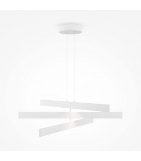 Maytoni Origami Modern 3 Light Integrated LED Pendant Ceiling Light White 4000K-1