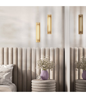 Maytoni Sonata Modern Integrated LED Pendant Ceiling Light Brass 3000K-2