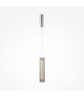 Maytoni Sonata Modern Integrated LED Pendant Ceiling Light Chrome 3000K-1