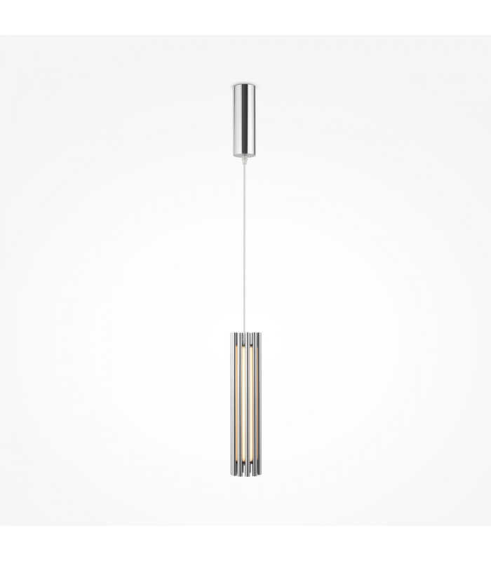 Maytoni Sonata Modern Integrated LED Pendant Ceiling Light Chrome 3000K-1