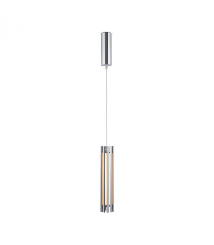 Maytoni Sonata Modern Integrated LED Pendant Ceiling Light Chrome 3000K-3