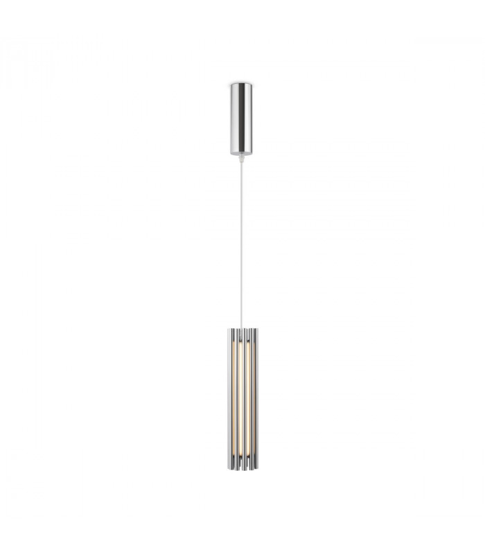 Maytoni Sonata Modern Integrated LED Pendant Ceiling Light Chrome 3000K-4