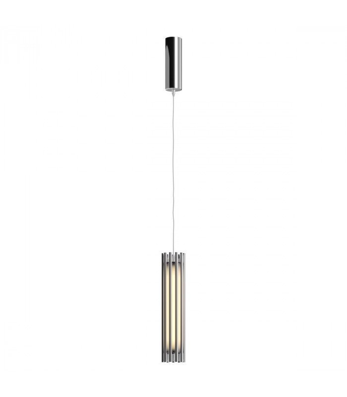 Maytoni Sonata Modern Integrated LED Pendant Ceiling Light Chrome 3000K-5