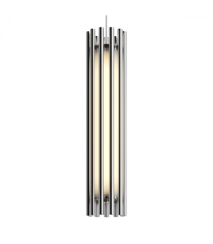 Maytoni Sonata Modern Integrated LED Pendant Ceiling Light Chrome 3000K-6