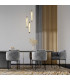 Maytoni Verticale Modern Slim Pendant Ceiling Light Chrome Cognac Shade Integrated LED 3000K-2