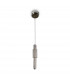 Maytoni Verticale Modern Slim Pendant Ceiling Light Chrome Cognac Shade Integrated LED 3000K-5