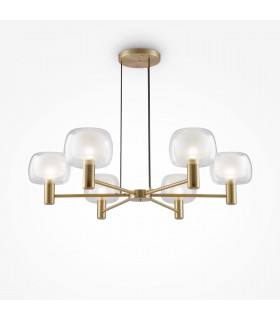 Maytoni Vision Modern 6 Light Multi Arm Floor Lamp Gold E14-1