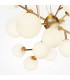Maytoni Dallas Modern 24 Light Globe Pendant Ceiling Light Gold Matte White Shade G9-5