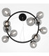 Maytoni Dallas Modern 1 Globe Pendant Ceiling Light Black Smoky Shade G9-3