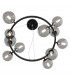 Maytoni Dallas Modern 1 Globe Pendant Ceiling Light Black Smoky Shade G9-4